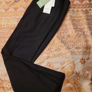 Eileen Fisher Petite Washable Stretch Crepe Black Slim Ankle Pant W/YK